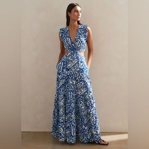 ME + EM Cutout Blue Flower Dress